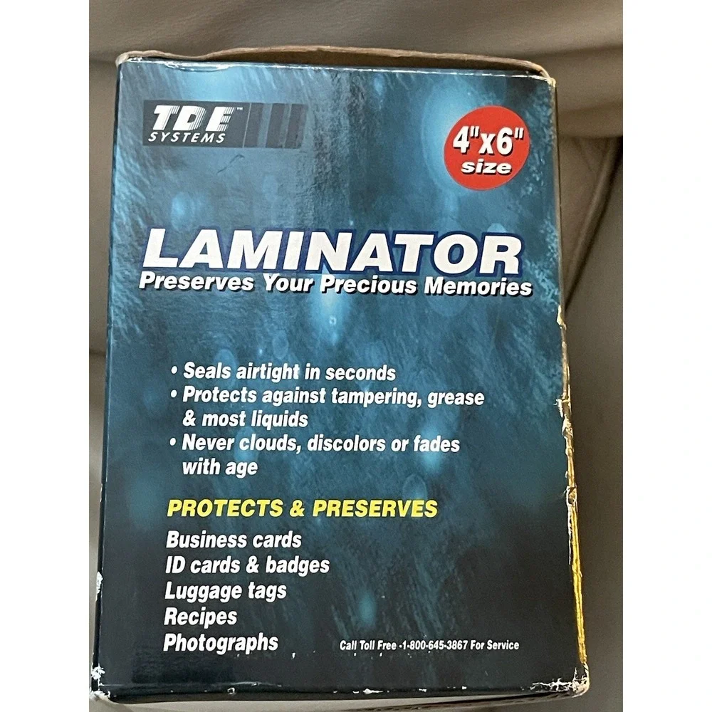 NEW TDE Systems HL-406 4x6 Laminator Perfect‎ for IDs,Badges